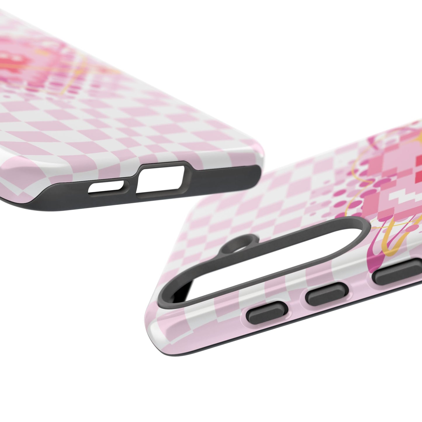 Pixel Heart Phone Case, Cute Phone Cover, Retro Gamer Gift, Valentine's Day Gift, Trendy Tech Accessory, Soft Pink Design