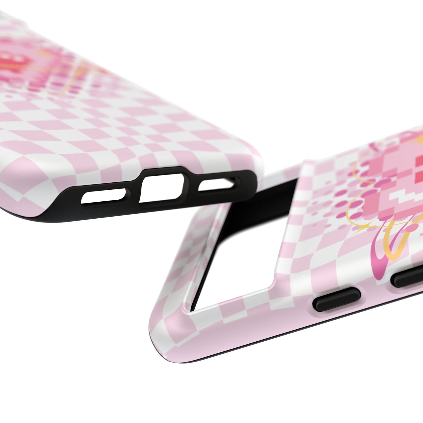 Pixel Heart Phone Case, Cute Phone Cover, Retro Gamer Gift, Valentine's Day Gift, Trendy Tech Accessory, Soft Pink Design