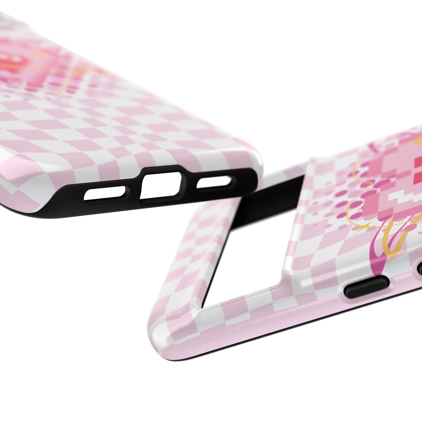 Pixel Heart Phone Case, Cute Phone Cover, Retro Gamer Gift, Valentine's Day Gift, Trendy Tech Accessory, Soft Pink Design