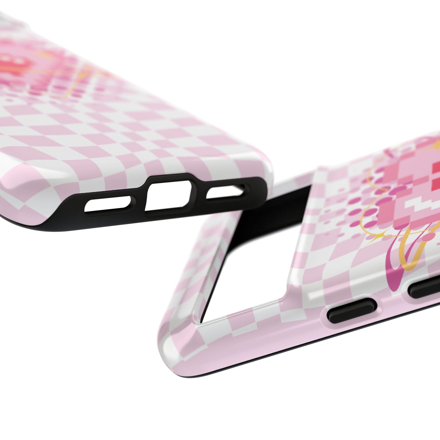 Pixel Heart Phone Case, Cute Phone Cover, Retro Gamer Gift, Valentine's Day Gift, Trendy Tech Accessory, Soft Pink Design