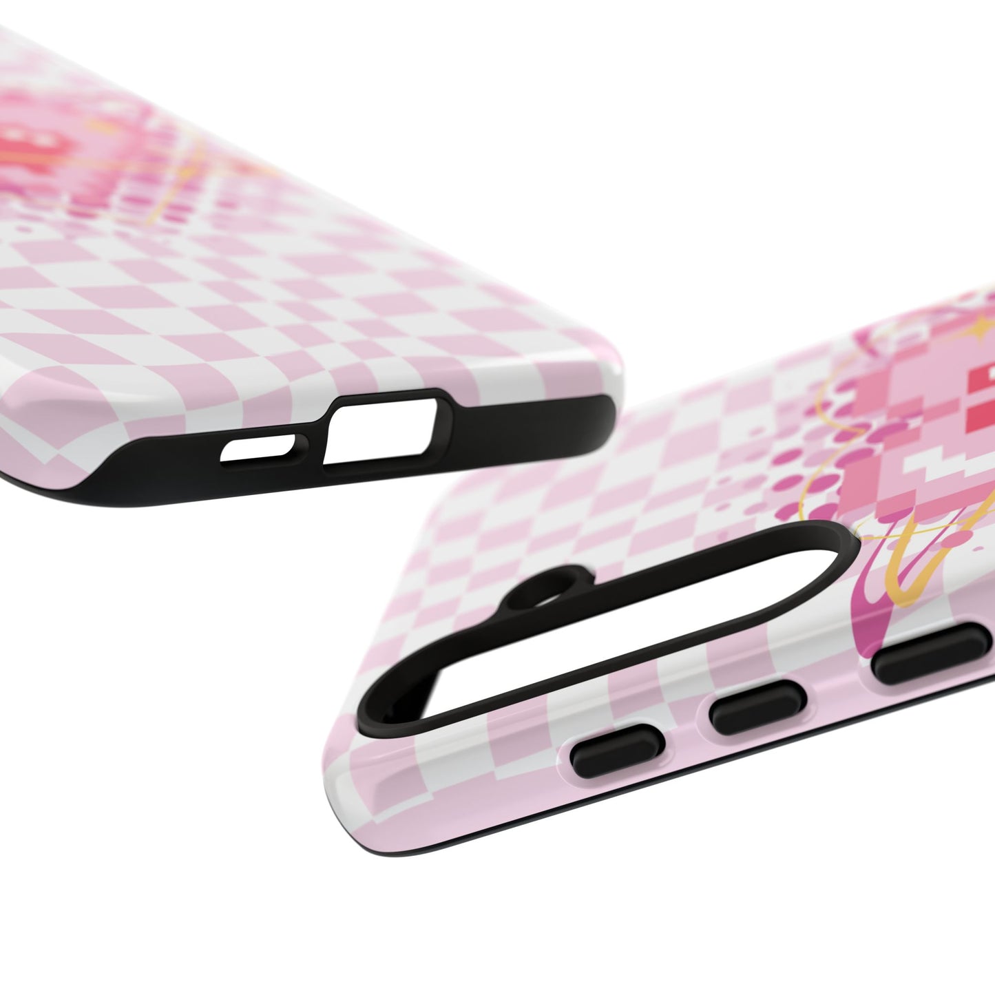 Pixel Heart Phone Case, Cute Phone Cover, Retro Gamer Gift, Valentine's Day Gift, Trendy Tech Accessory, Soft Pink Design