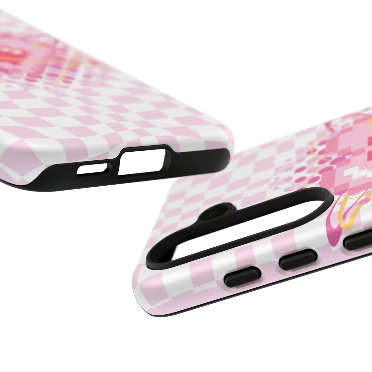 Pixel Heart Phone Case, Cute Phone Cover, Retro Gamer Gift, Valentine's Day Gift, Trendy Tech Accessory, Soft Pink Design