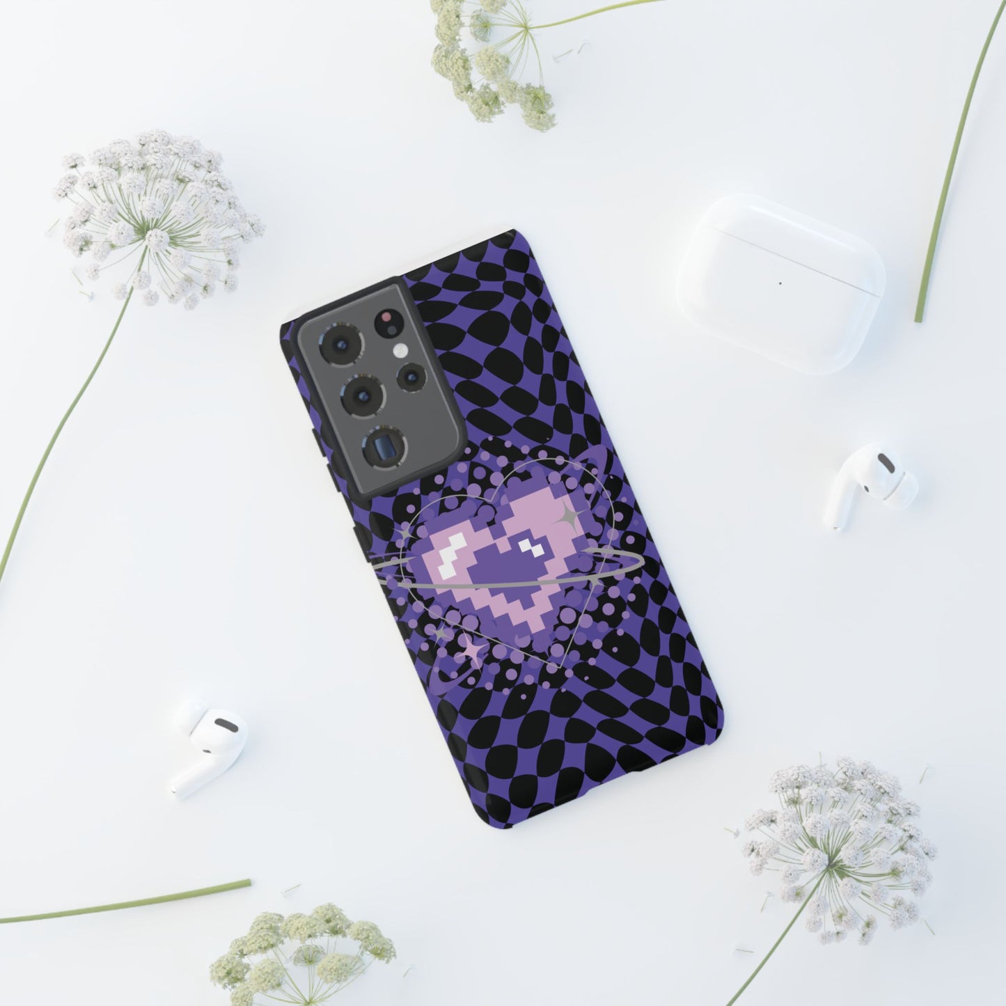 Pixel Heart Phone Case - Tough, Durable Protection for Gamers, Gift for Birthdays, Retro Aesthetic, Cute Tech Accessories, Holiday [...]