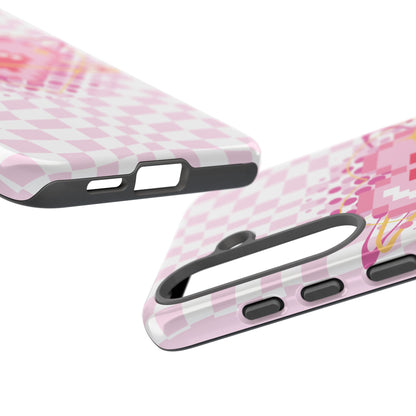 Pixel Heart Phone Case, Cute Phone Cover, Retro Gamer Gift, Valentine's Day Gift, Trendy Tech Accessory, Soft Pink Design