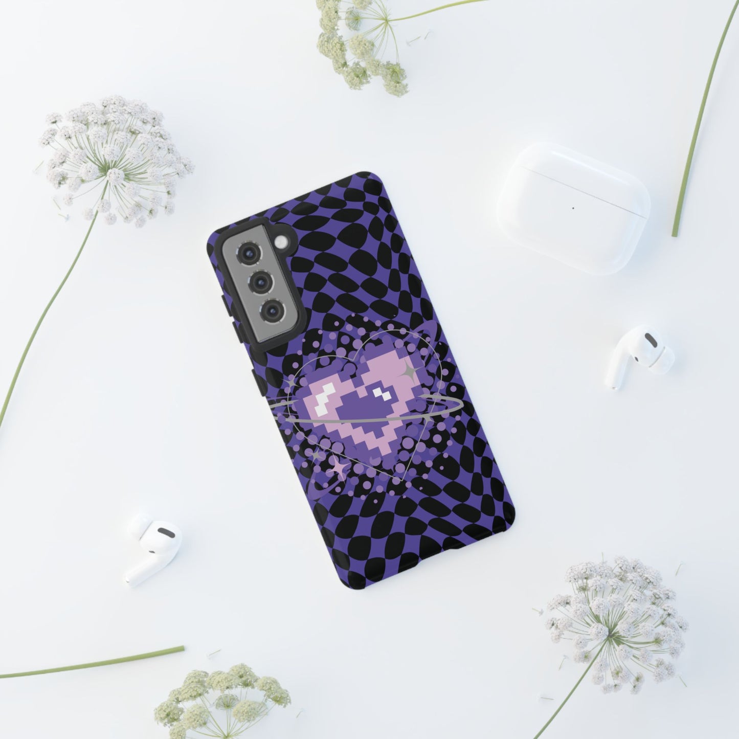 Pixel Heart Phone Case - Tough, Durable Protection for Gamers, Gift for Birthdays, Retro Aesthetic, Cute Tech Accessories, Holiday [...]