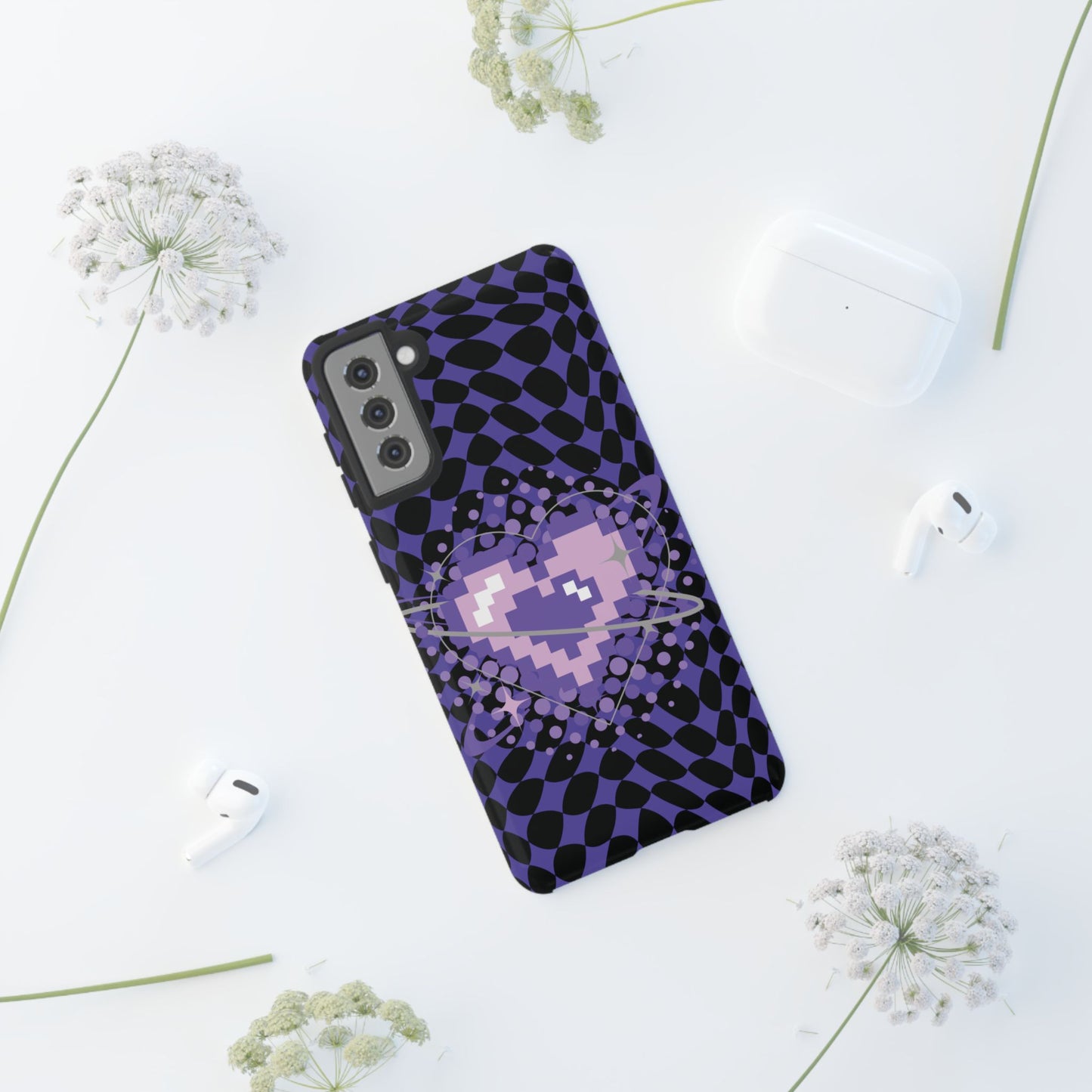 Pixel Heart Phone Case - Tough, Durable Protection for Gamers, Gift for Birthdays, Retro Aesthetic, Cute Tech Accessories, Holiday [...]