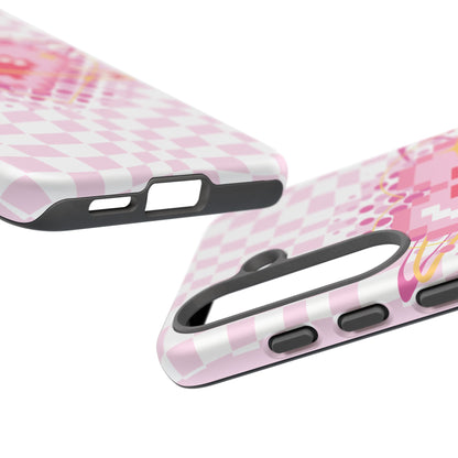 Pixel Heart Phone Case, Cute Phone Cover, Retro Gamer Gift, Valentine's Day Gift, Trendy Tech Accessory, Soft Pink Design