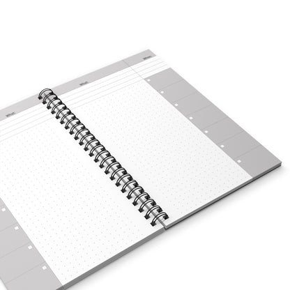 Pink Strawberry Gingham Spiral Journal — Cute Cloud & Fruit Notebook