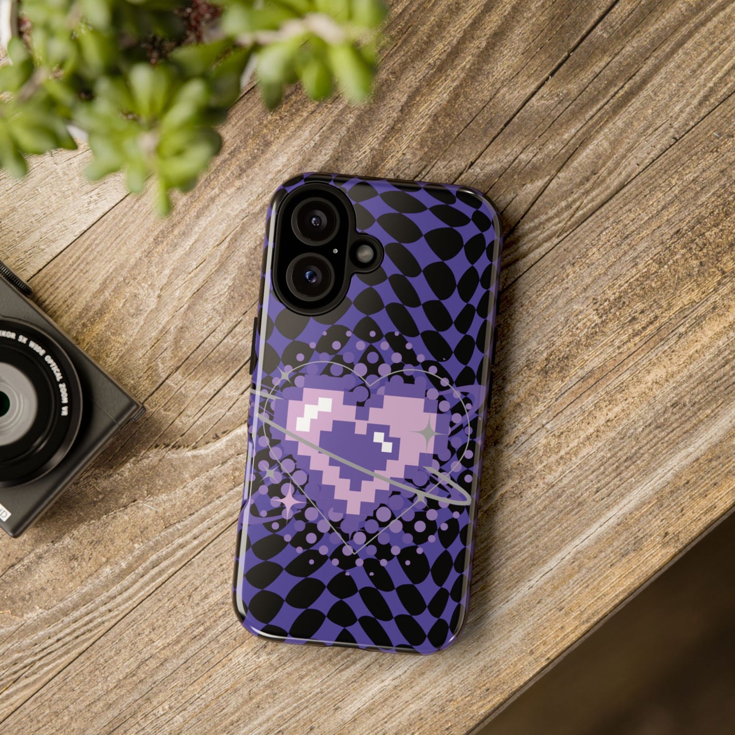 Pixel Heart Phone Case - Tough, Durable Protection for Gamers, Gift for Birthdays, Retro Aesthetic, Cute Tech Accessories, Holiday [...]