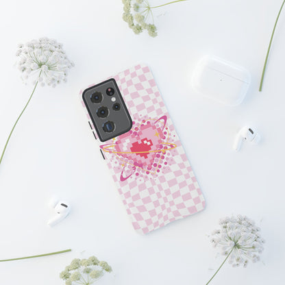 Pixel Heart Phone Case, Cute Phone Cover, Retro Gamer Gift, Valentine's Day Gift, Trendy Tech Accessory, Soft Pink Design