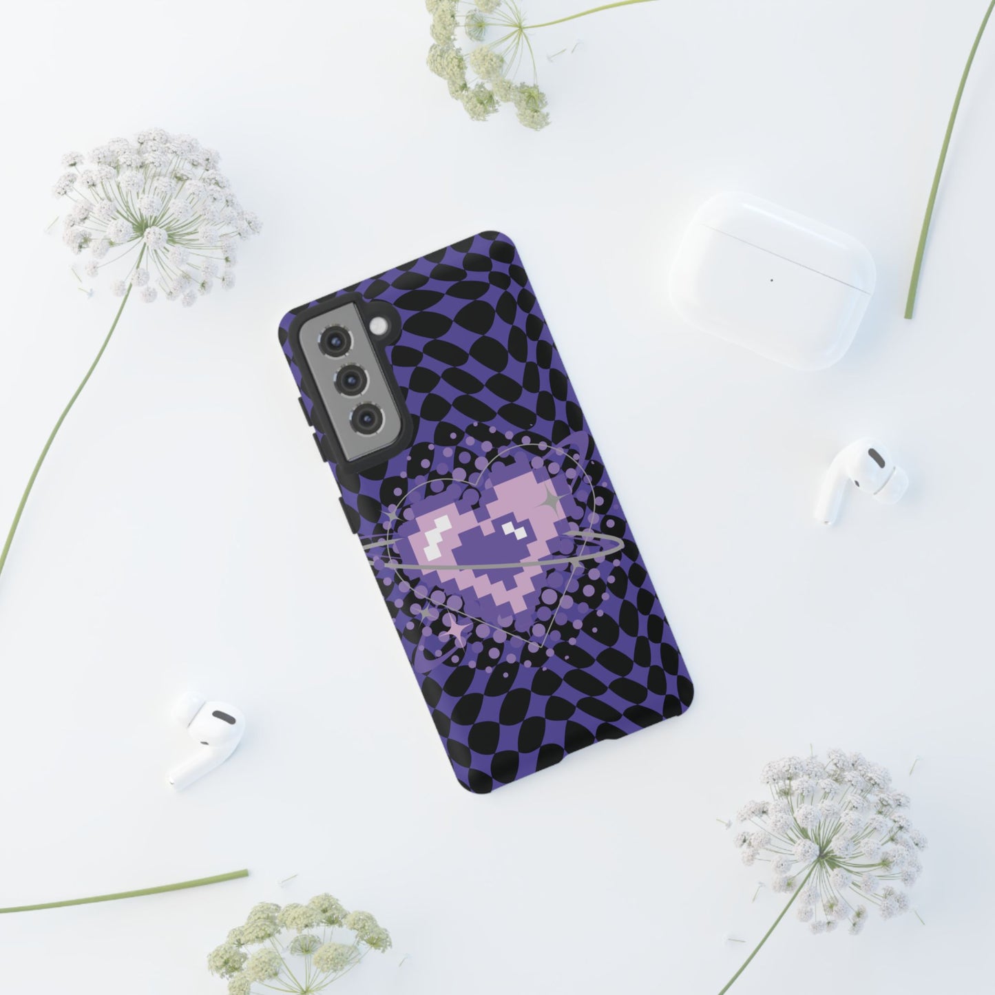 Pixel Heart Phone Case - Tough, Durable Protection for Gamers, Gift for Birthdays, Retro Aesthetic, Cute Tech Accessories, Holiday [...]